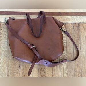 Madewell brown leather crossbody bag